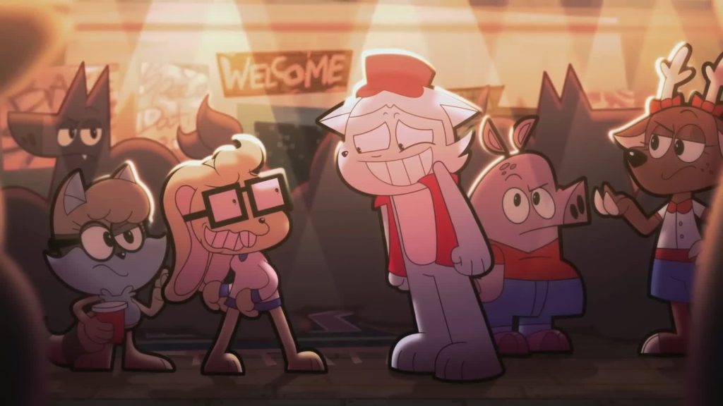 Клей улыбается зайчику-зануде на вечеринке - Catching Up